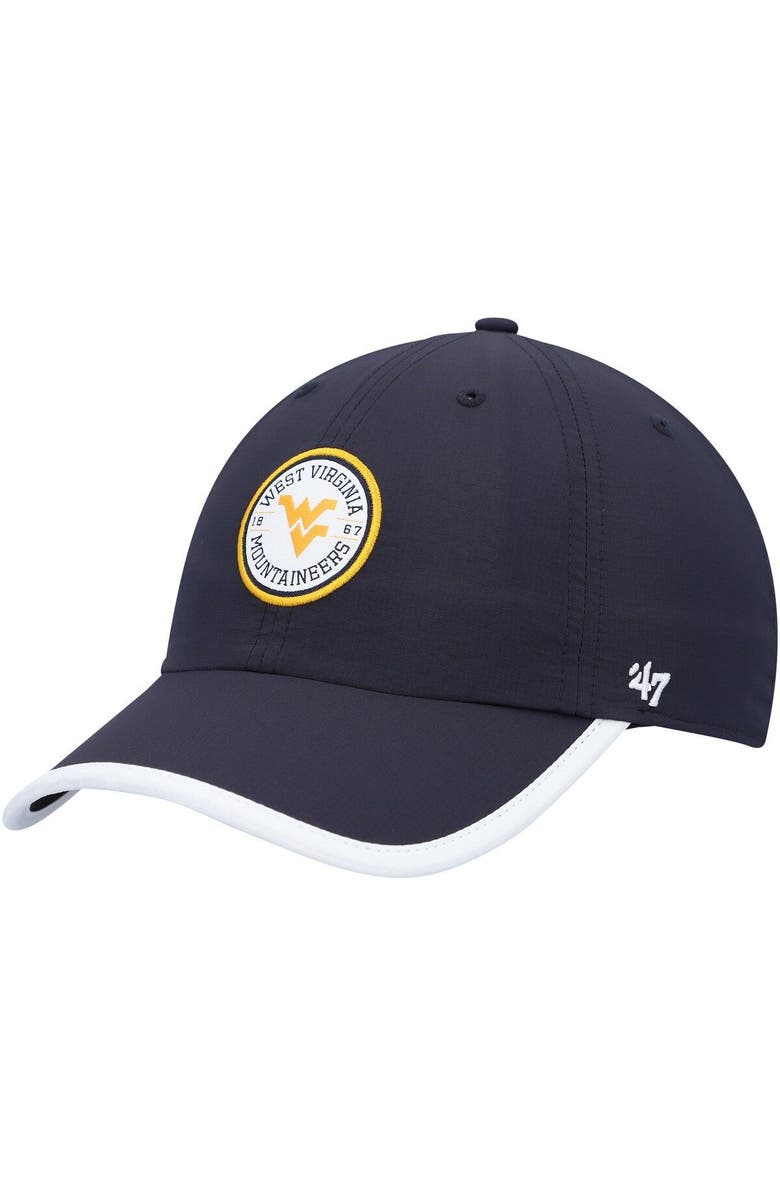 '47 Men's '47  Navy West Virginia Mountaineers Microburst Clean Up Adjustable Hat, Main, color, 