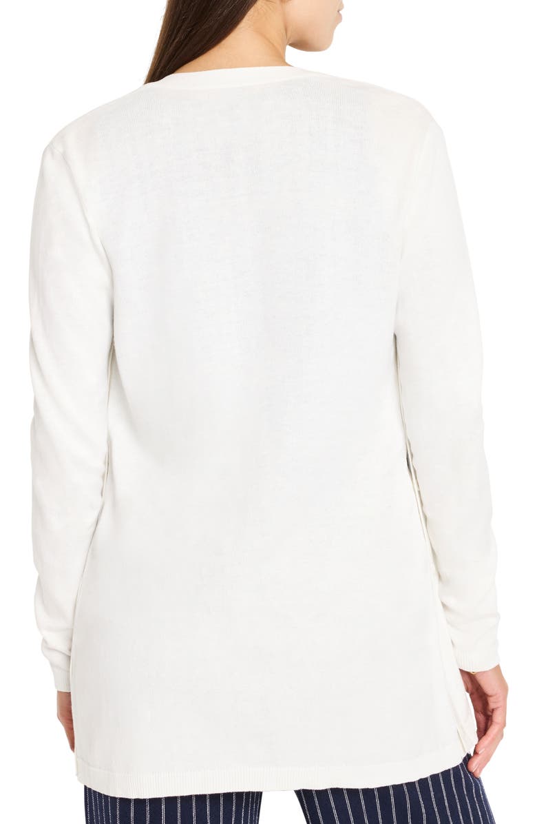 NIC+ZOE Destination Side Button Cardigan, Alternate, color, Paper White