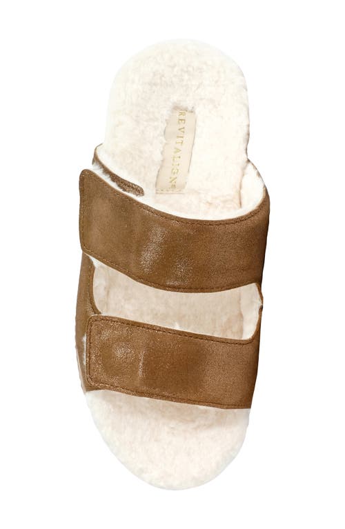 Revitalign Amelia Faux Fur Lined Slide Slipper In Brown
