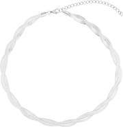Adornia Braided Herringbone Chain Necklace