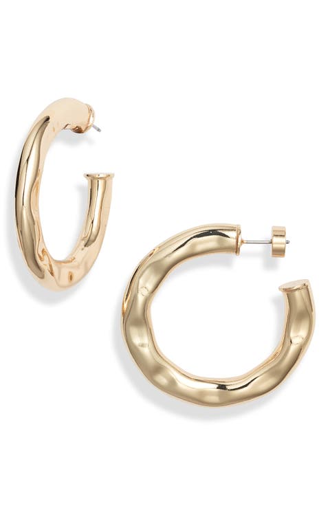 Hammered Hoop Earrings