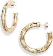 Nordstrom Hammered Hoop Earrings