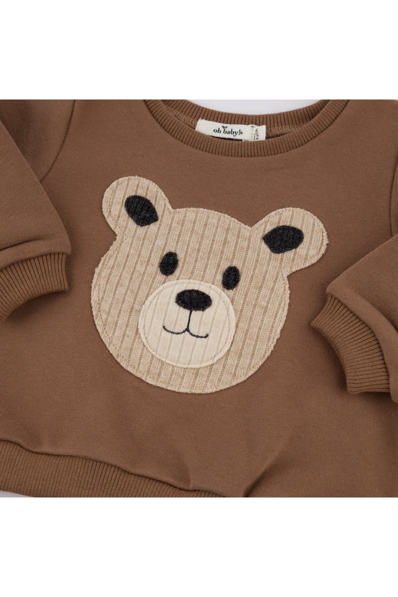 Wide Rib Fuzzy Sweater Knit Brooklyn Boxy- Infant, Alternate, color, Chocolate