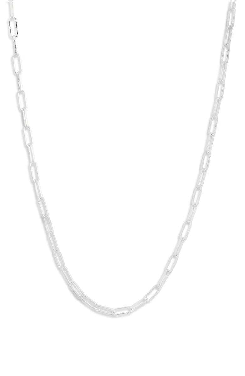 Argento Vivo Sterling Silver Paperclip Link Necklace, Alternate, color, Silver
