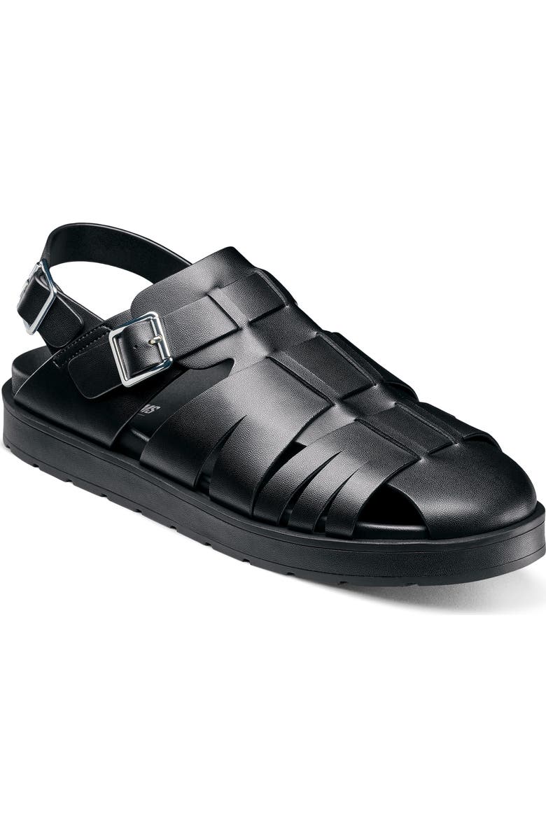 Stacy Adams Largo Fisherman Sandal, Main, color, Black