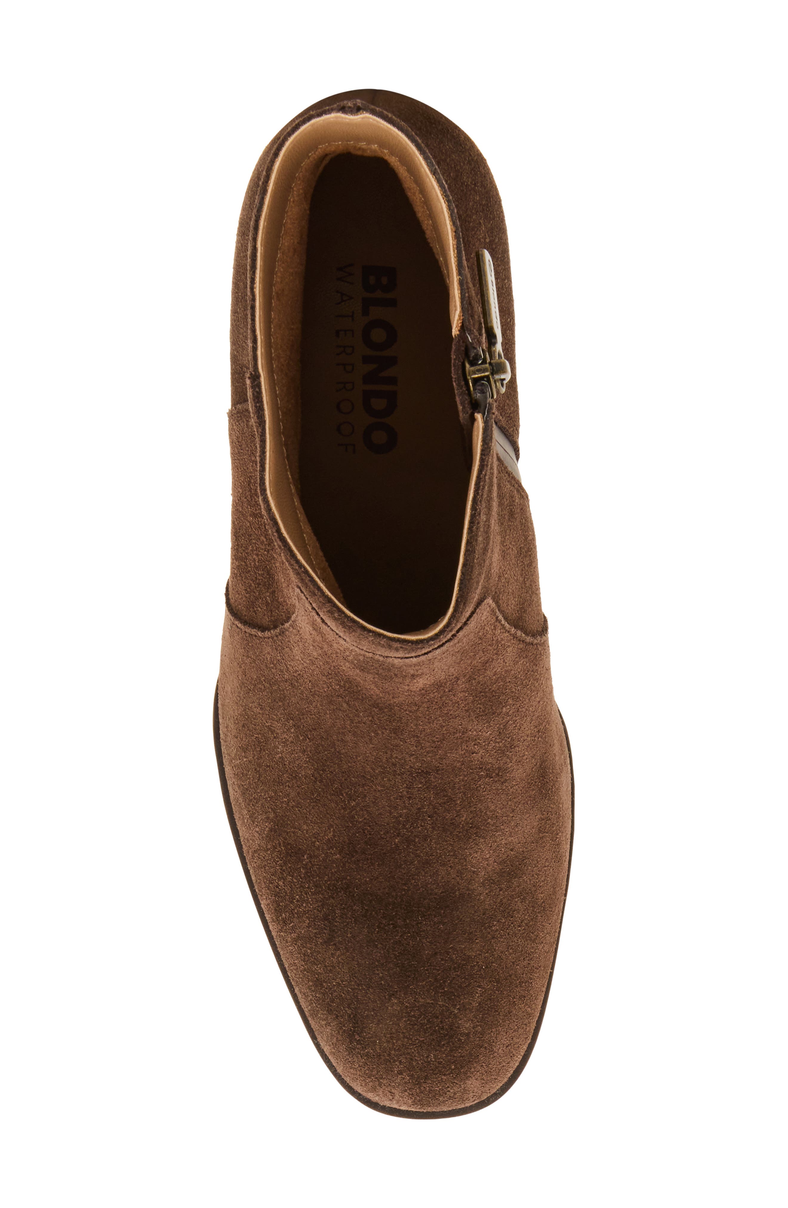 Georgia Waterproof Leather Bootie, Alternate, color, CHOCOLATE SUEDE