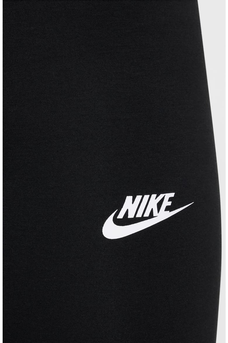 Kids' Sportswear Classics High Waist Leggings, Alternate, color, BLACK/ WHITE