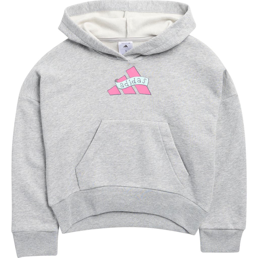 Adidas Originals Adidas Kids' Logo Hoodie In Gray