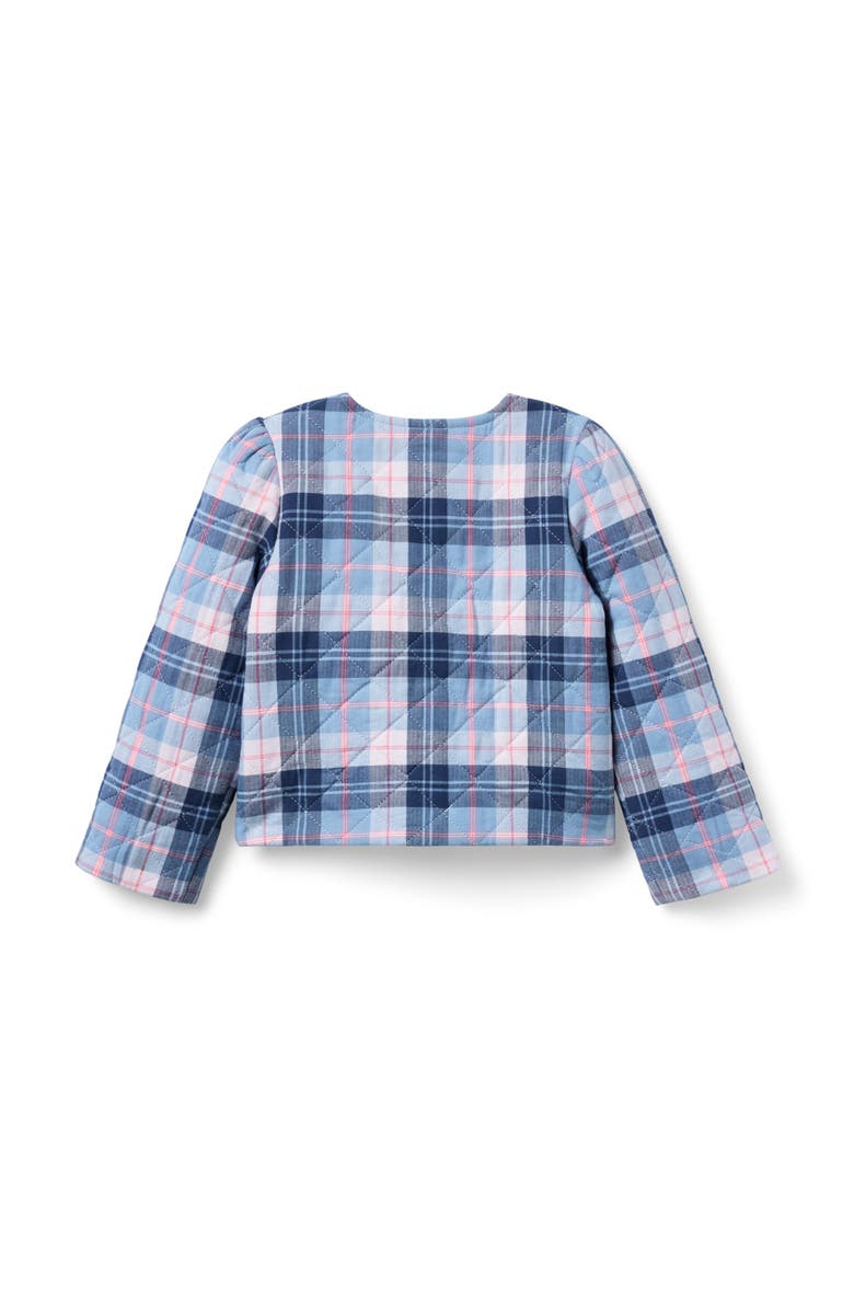 Janie and Jack The Plaid Bow Jacket, Alternate, color, Pink