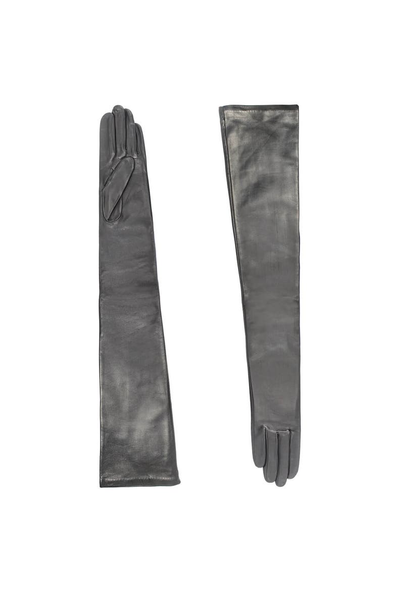 Glamour Leather Gloves Arm Length, Alternate, color, Moka