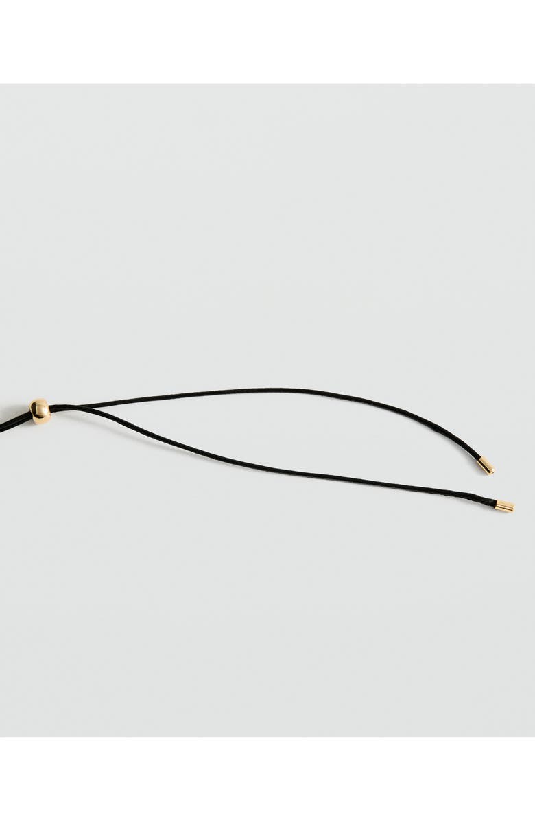 MANGO Stone Bead Tassel Pendant Necklace, Alternate, color, Brown