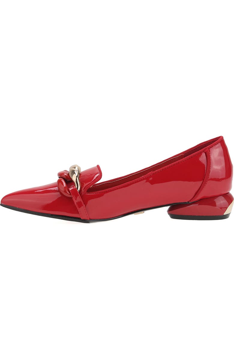 NINETY UNION Mira Pointed Toe Flat, Alternate, color, Red