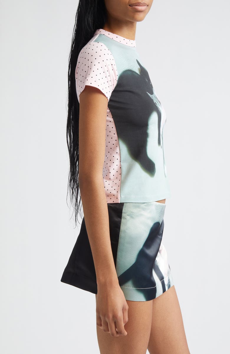 Ashley Williams Kitten Trio Polka Dot Baby Tee, Alternate, color, 