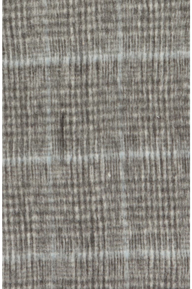 Plaid Brushed Wool Blanket Scarf, Alternate, color, BLACK/ GREY