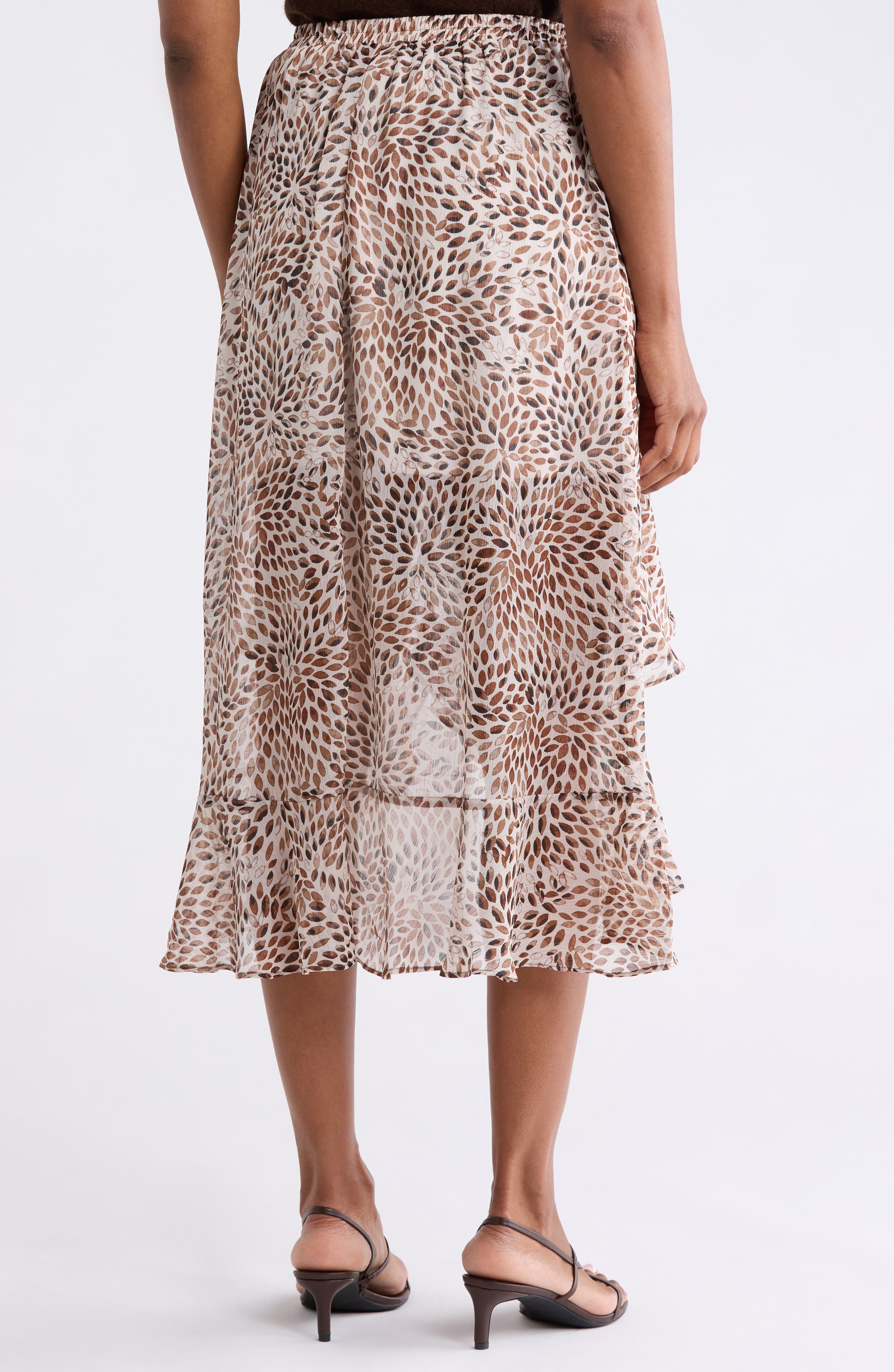 VIVID AURA Ruffle Tiered Midi Skirt (Women) | Nordstromrack