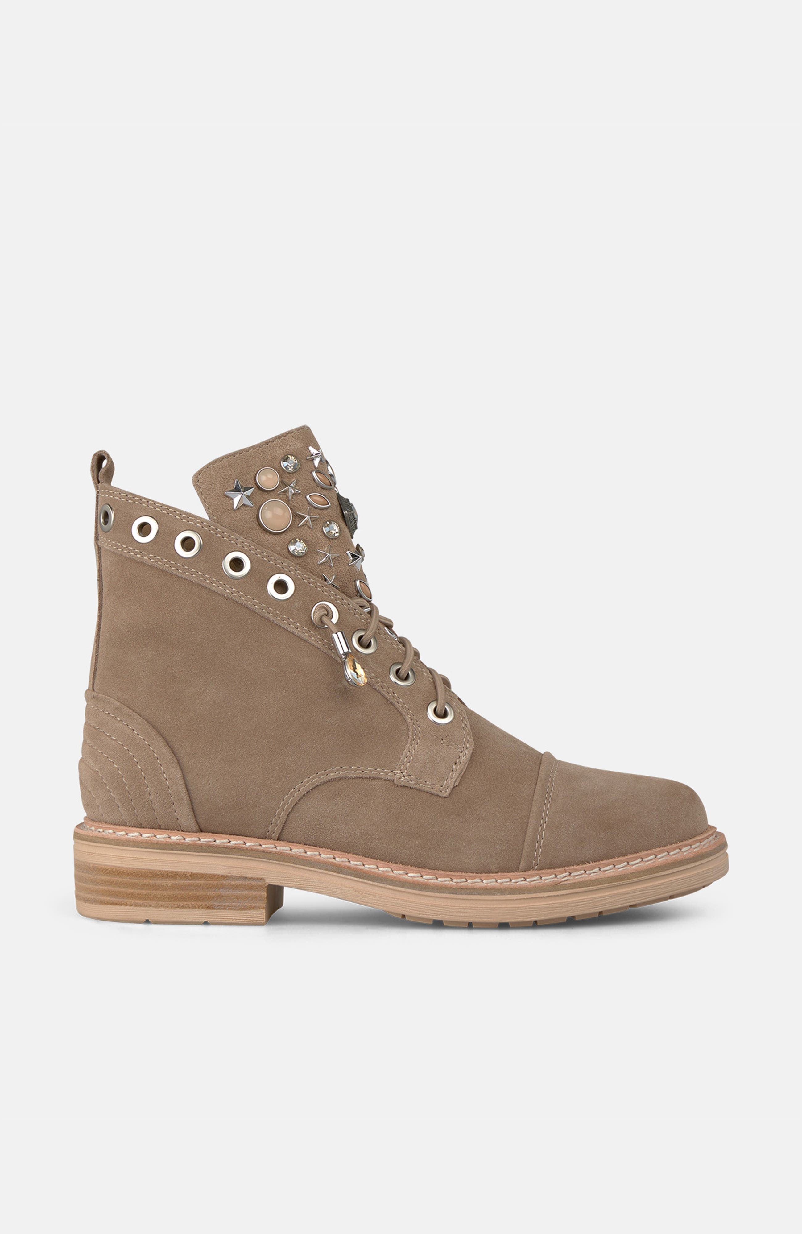 Low Boots with Studs, Alternate, color, Vison