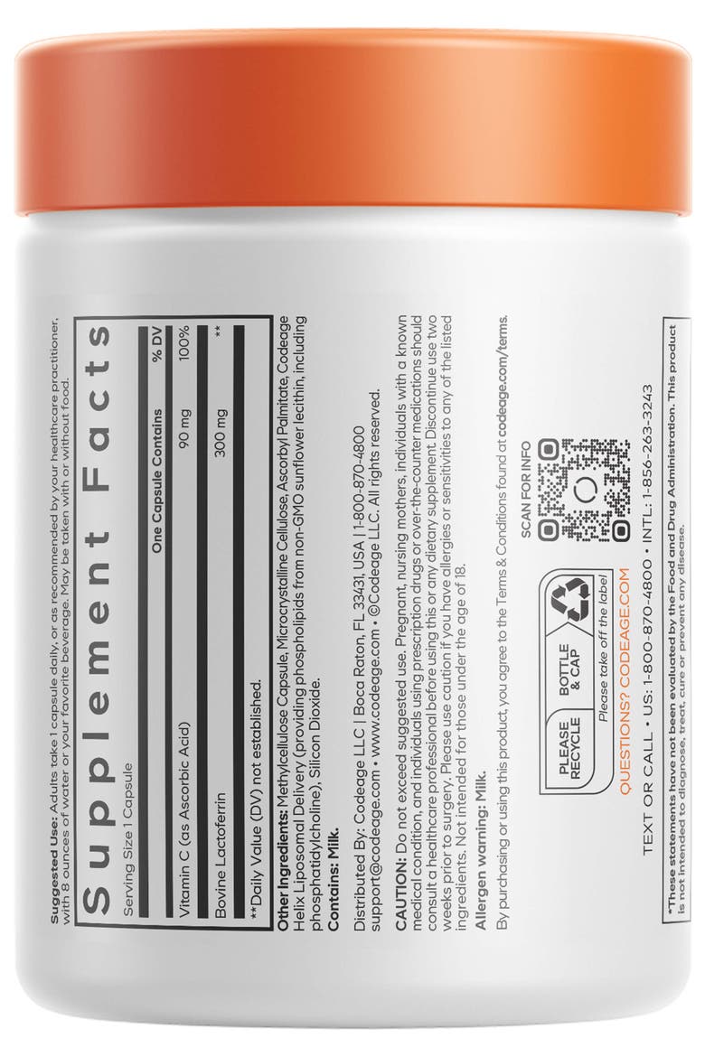 Liposomal Lactoferrin+, Alternate, color, White