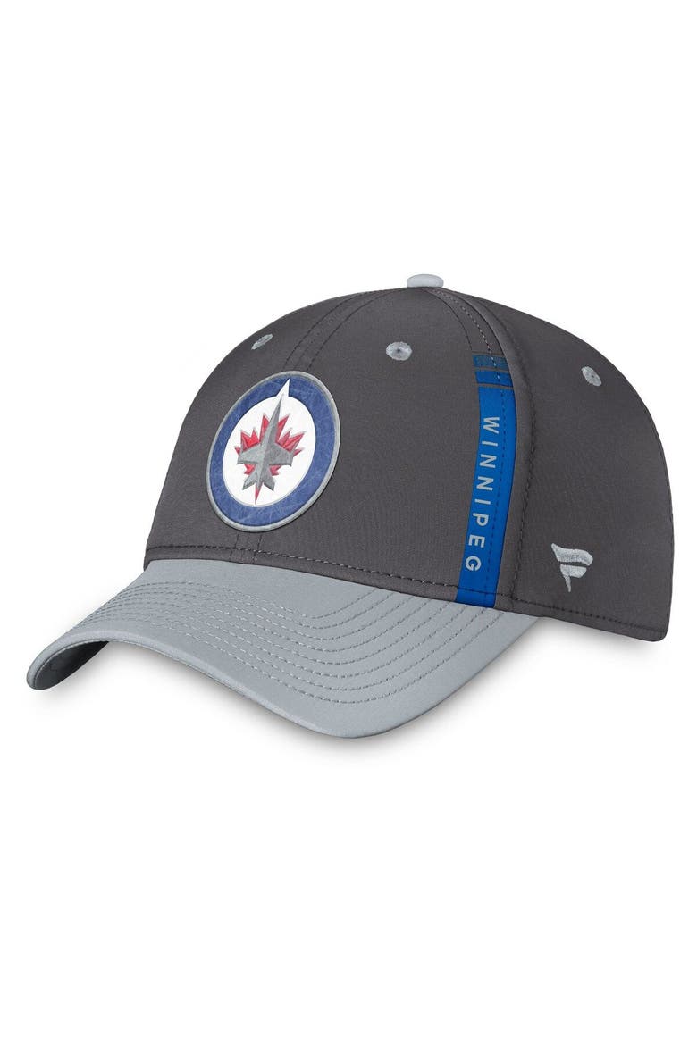 Men's Fanatics Branded Charcoal/Gray Winnipeg Jets Authentic Pro Home Ice Flex Hat, Main, color, Charcoal
