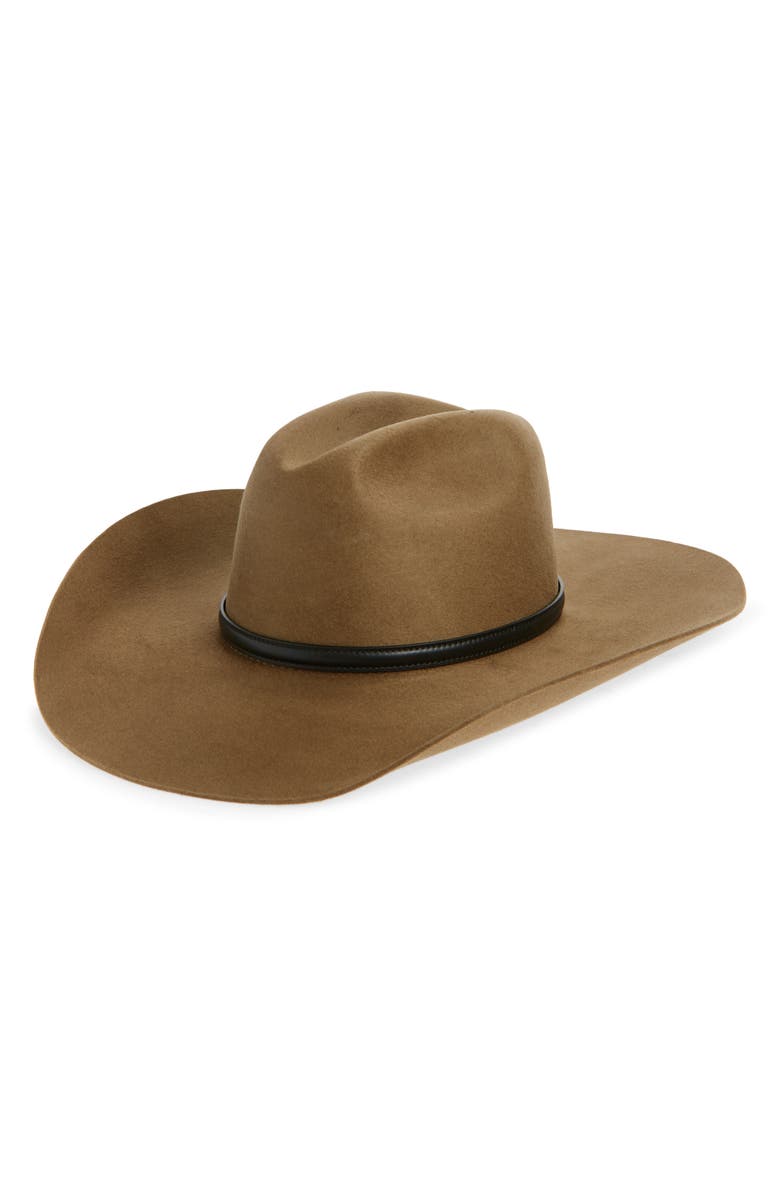 Janessa Leoné Nash Wool Fedora, Main, color, Camel
