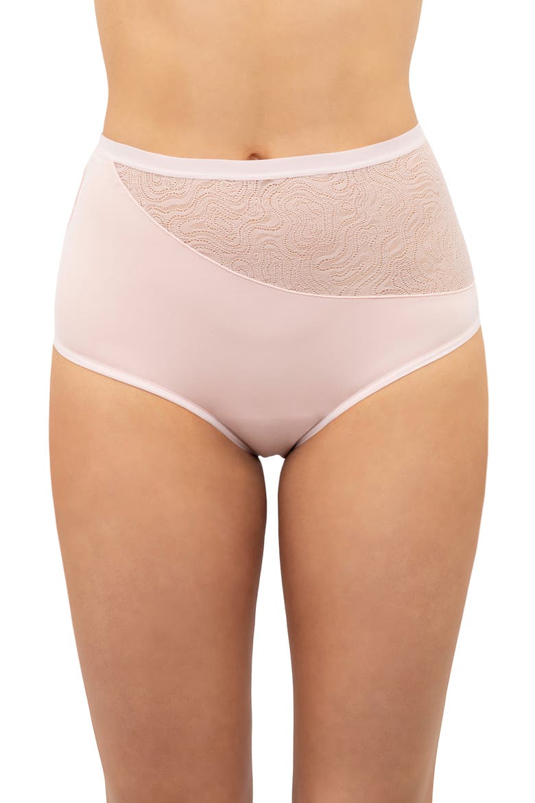Period & Leakproof Regular Absorbency High Waist Briefs, Main, color, QUARTZ BLUSH
