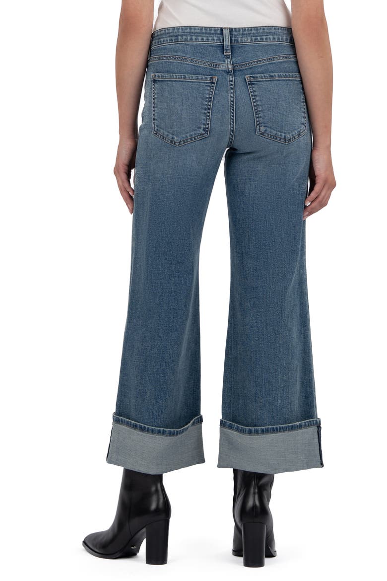 Meg Cuffed Mid Rise Wide Leg Jeans, Alternate, color, INCONTROVERTIBLE