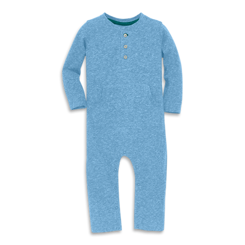Baby Heathered Henley Romper