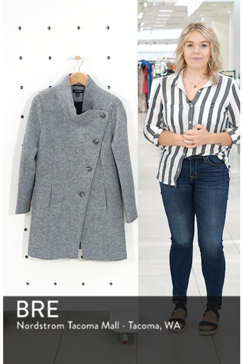 Boiled Wool-Blend Asymmetrical Coat video