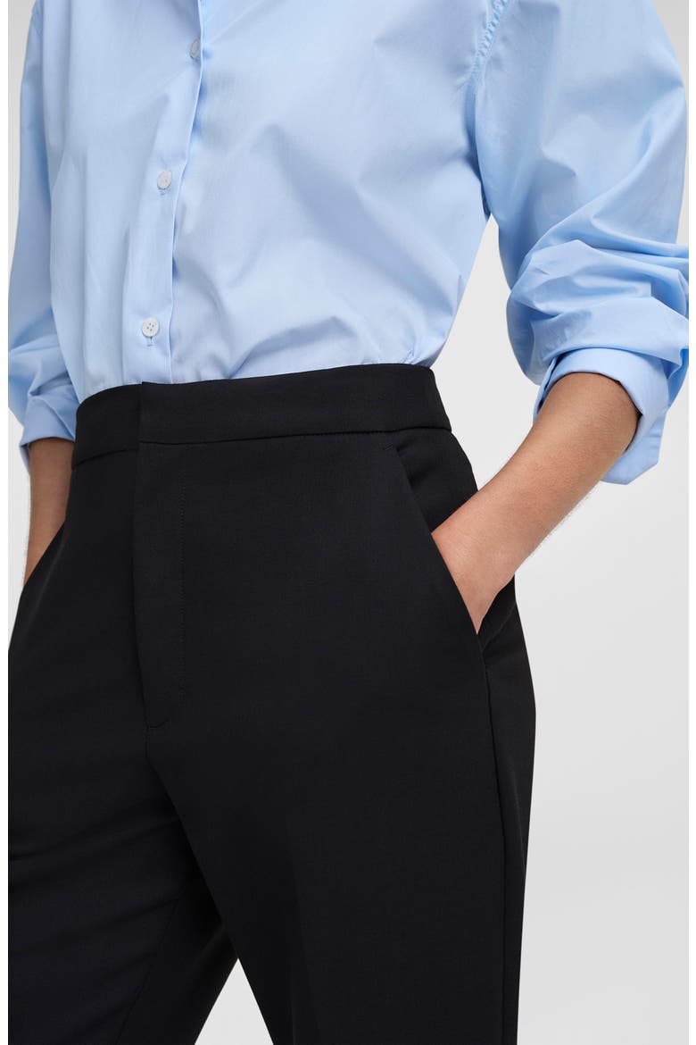 Sophie Cropped Flare Pants, Alternate, color, BLACK