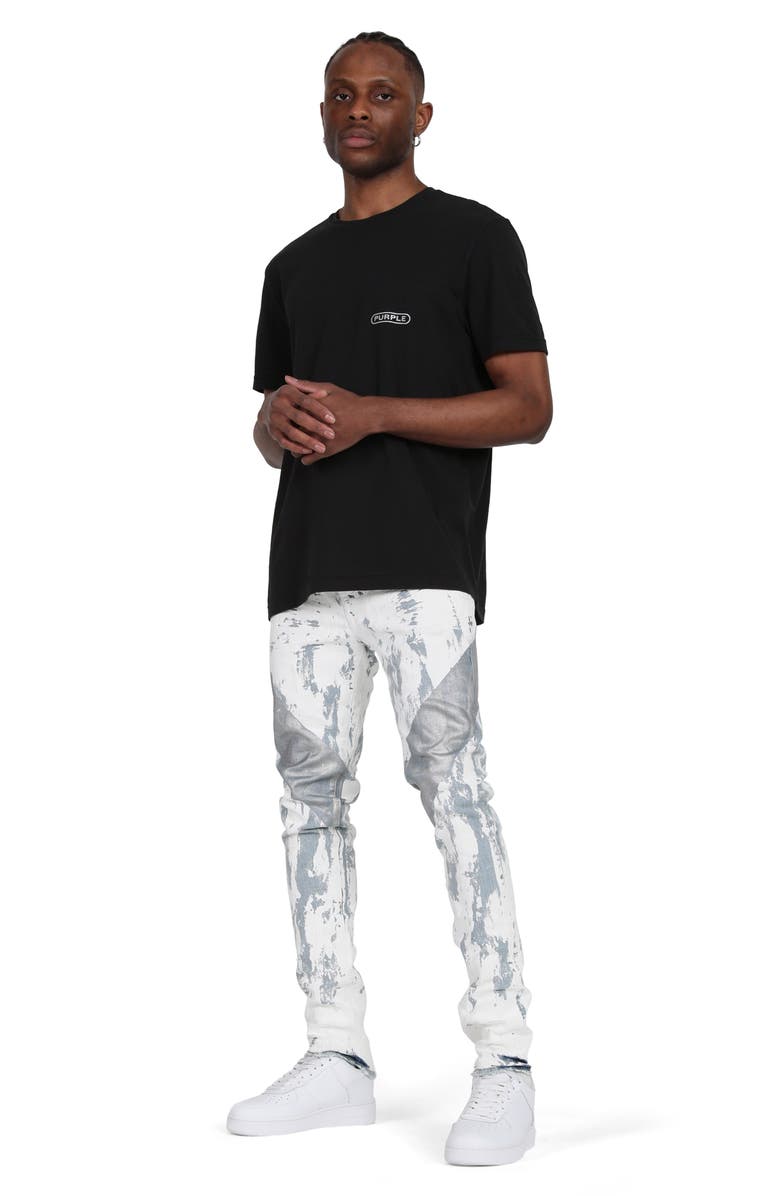 PURPLE BRAND Coated Stretch Skinny Jeans, Alternate, color, 