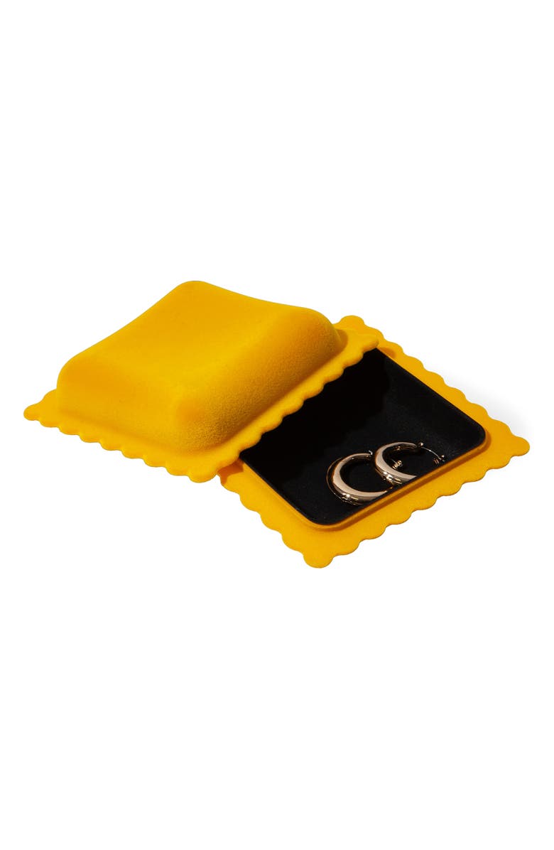 doiy The Dolce Vita Collection Ravioli Velvet Storage Box, Alternate, color, Yellow