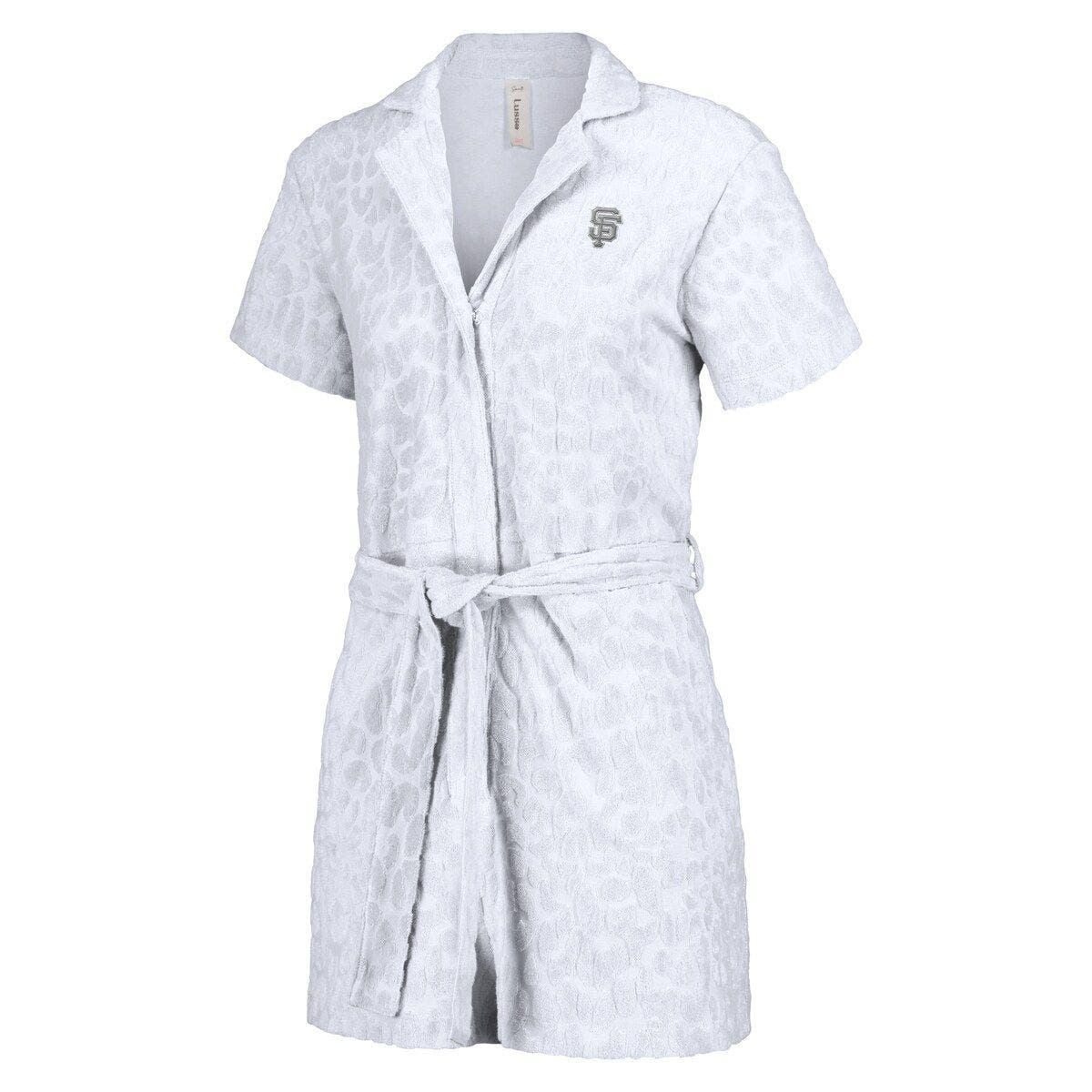 Women's Lusso White San Francisco Giants Trixie Cheetah Romper - image 2
