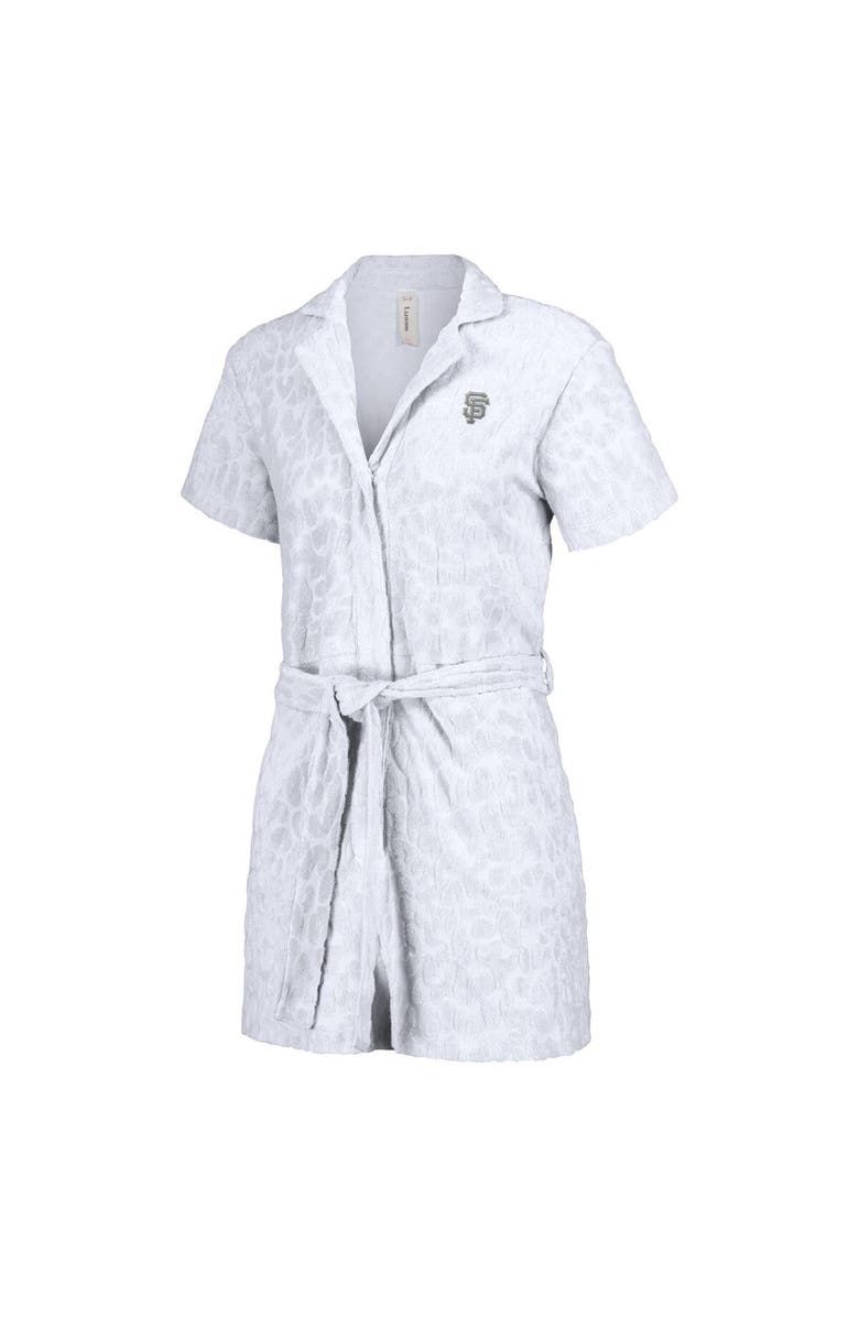 LUSSO Women's Lusso White San Francisco Giants Trixie Cheetah Romper, Alternate, color, White