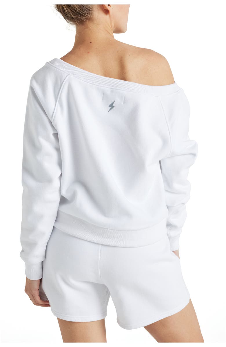 ELECTRIC YOGA Off Shoulder Sweatshirt, Alternate, color, 