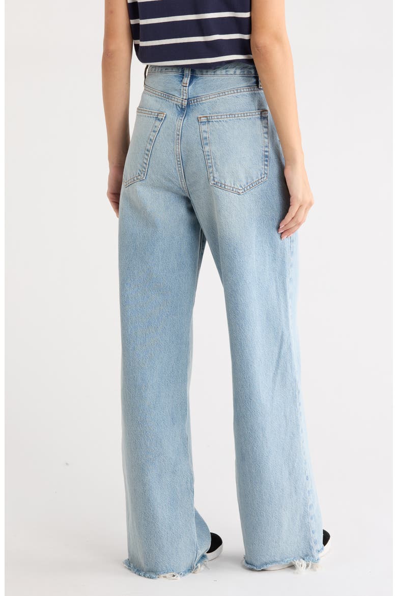 The Collegiate High Rise Raw Edge Jeans, Alternate, color, BRINE NEW FRAY