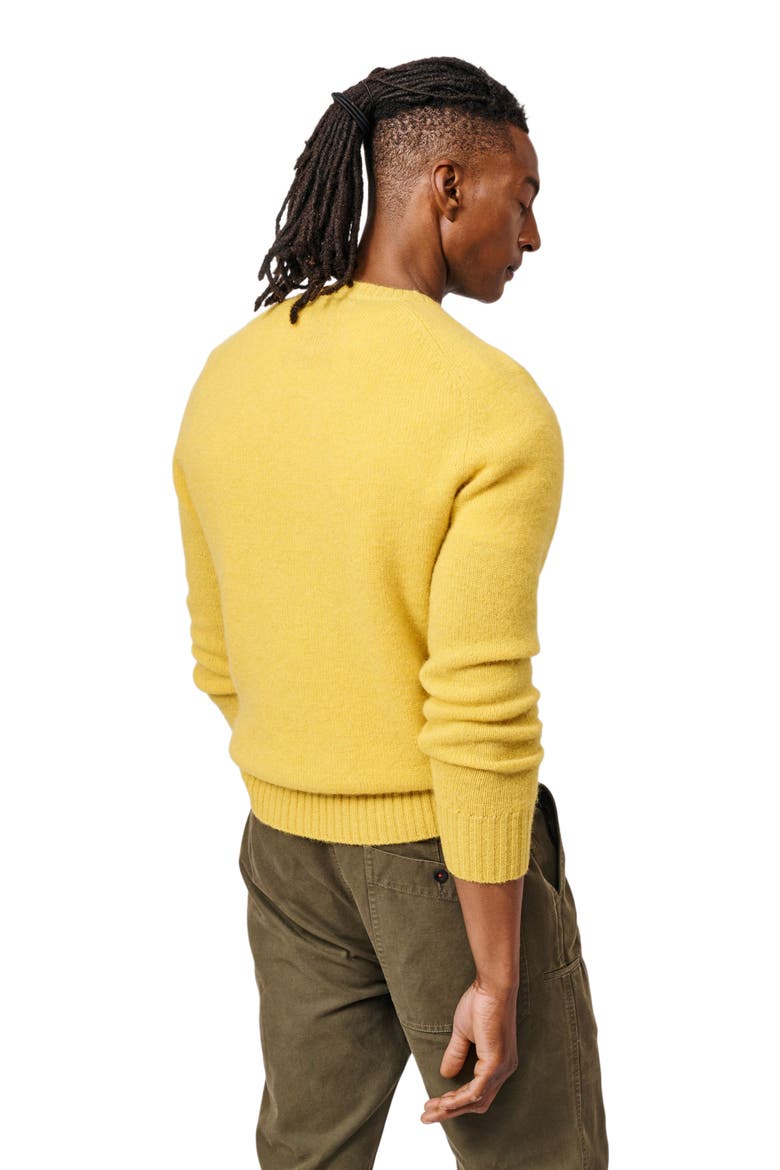 Prestwick Shetland Crew Neck Sweater, Alternate, color, Yellow