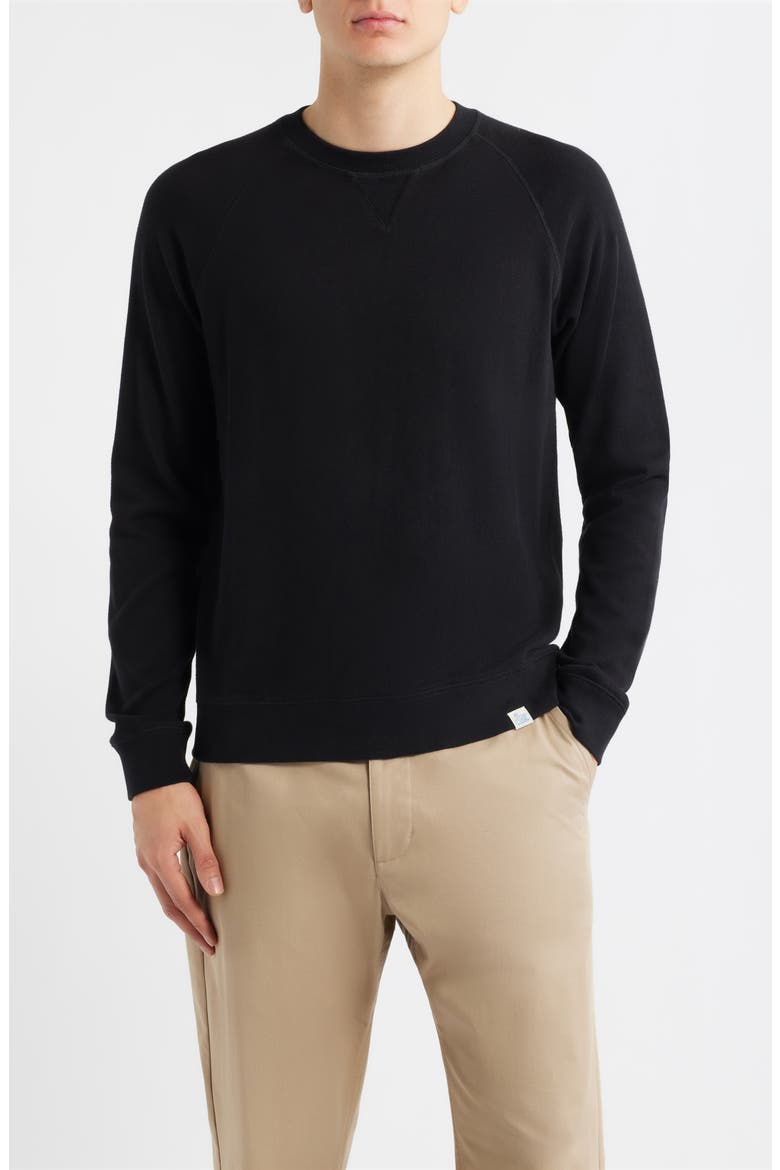 Retro Fleece Lightweight Sweatshirt, Main, color, DEEP BLACK