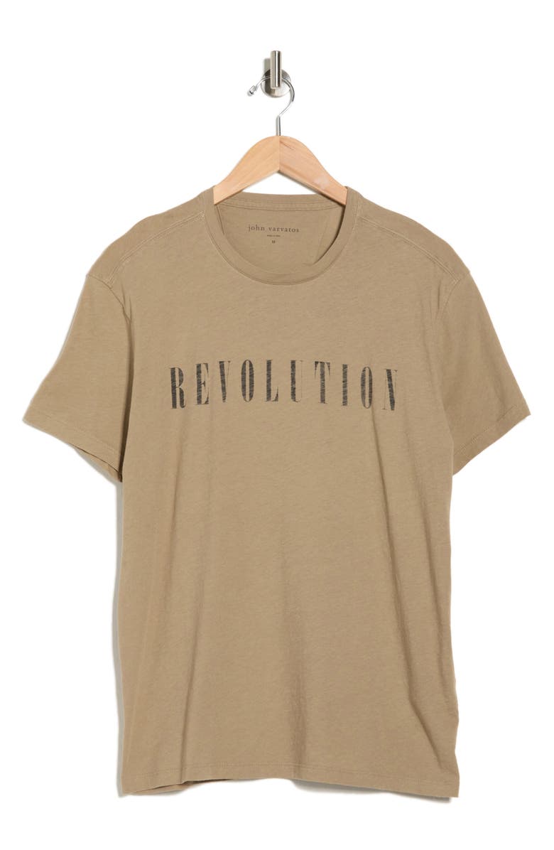 John Varvatos Revolution Organic Cotton Graphic T-Shirt, Alternate, color, Haze Gray