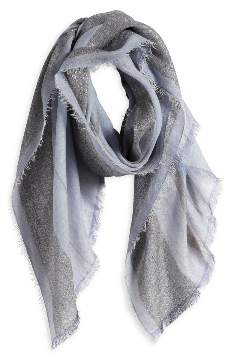 JANE CARR The Solitaire Metallic Long Scarf, Main, color, 