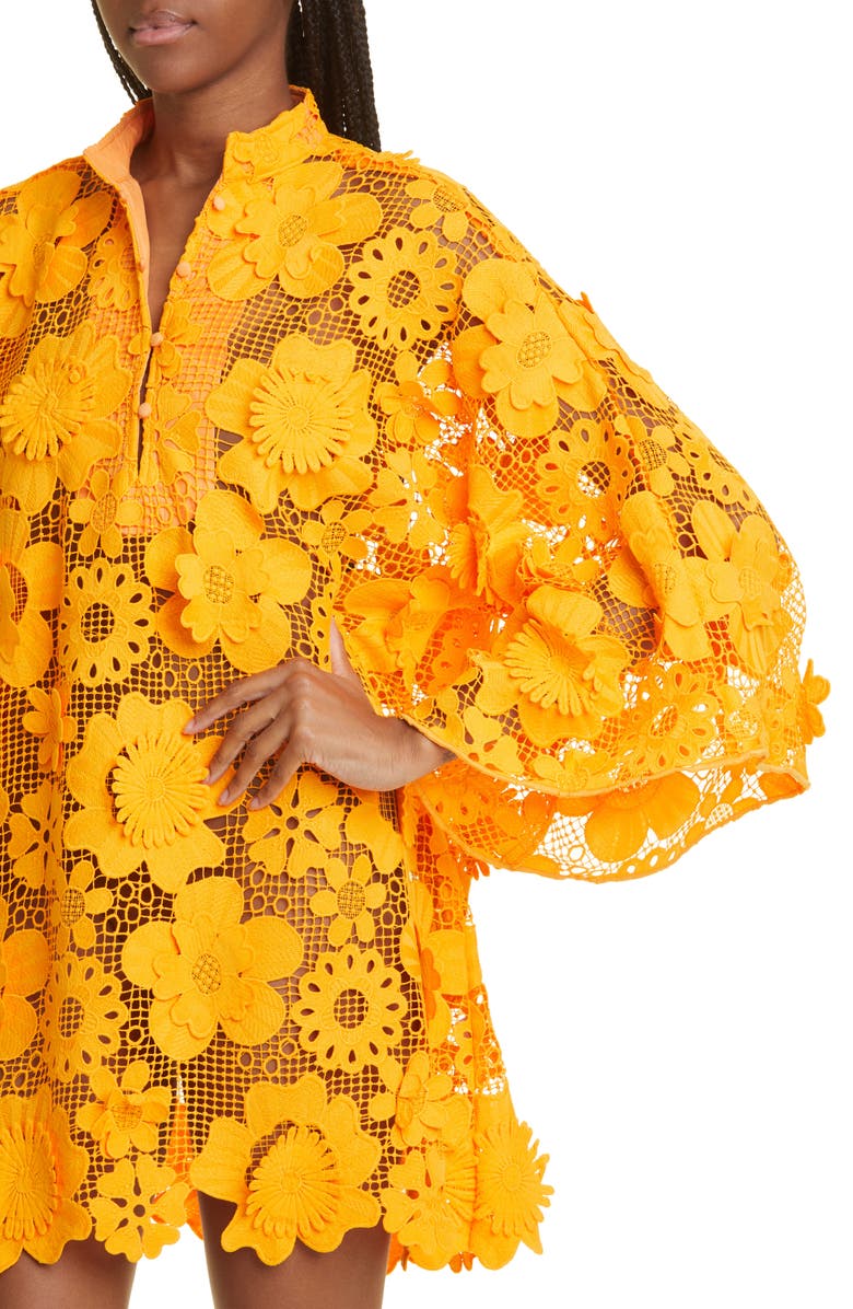 La Vie Style House Retro Lace Cover-Up Caftan, Alternate, color, 