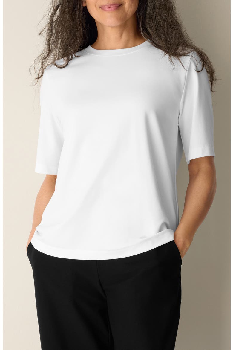 Crewneck Relaxed T-shirt, Main, color, WHITE