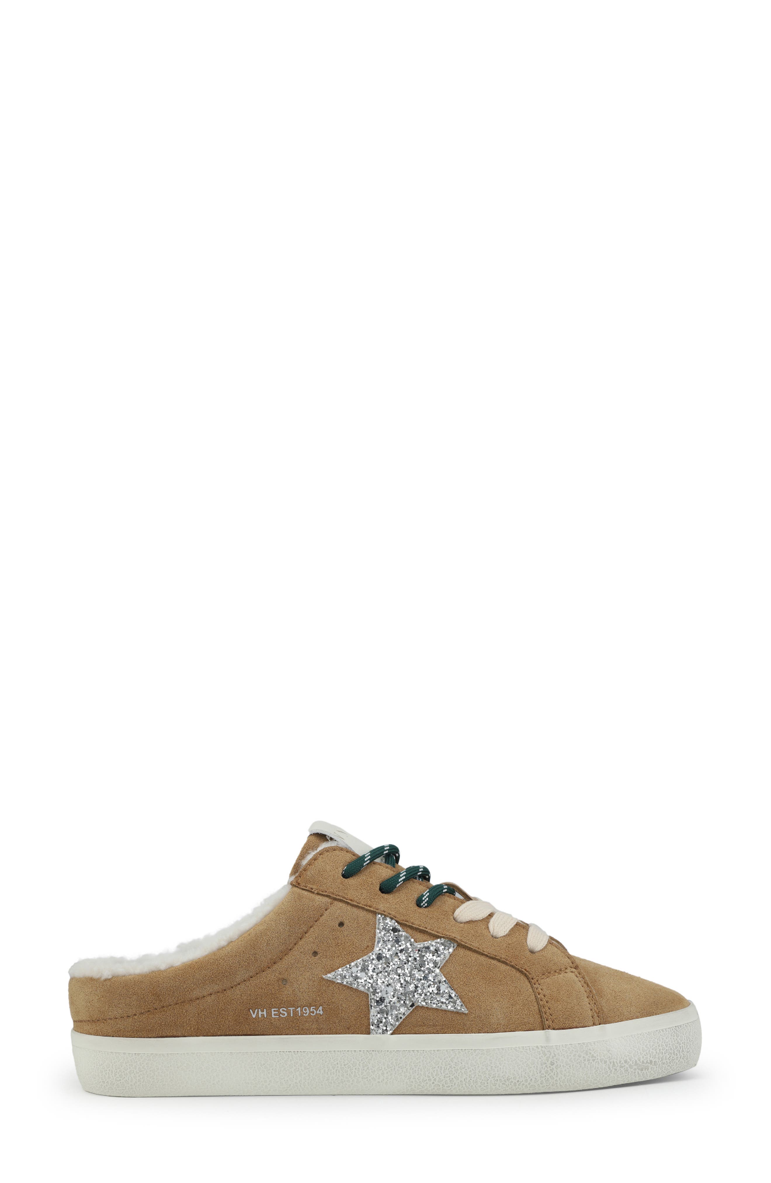 Isabelle Star Faux Fur Lined Sneaker Mule, Alternate, color, TOBACCO