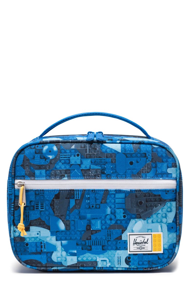 Kids' LEGO® Pop Quiz Lunch Bag, Main, color, ABSTRACT BRICKS BLUE