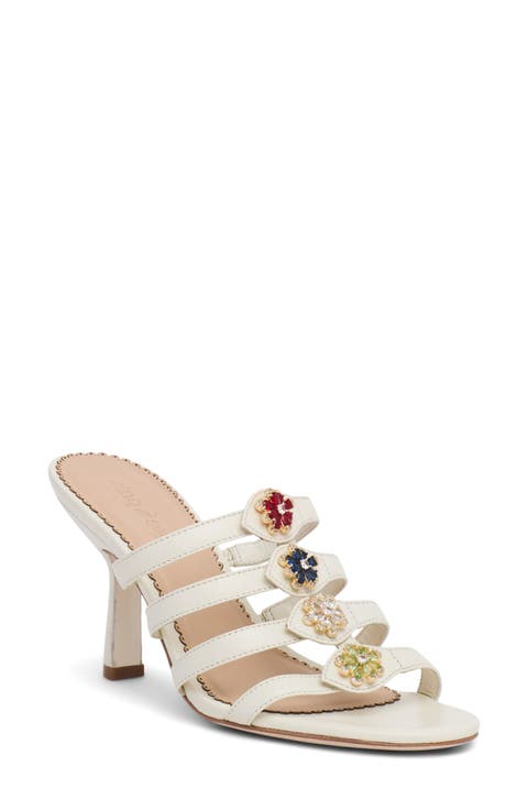 Emmy Crystal Flower Strappy Sandal (Women)
