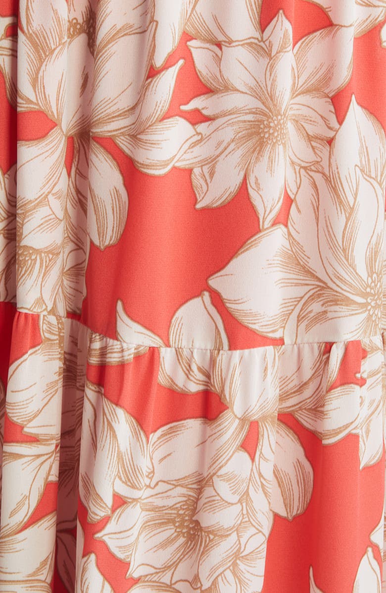 Anne Klein Floral Sleeveless Tiered Midi Dres, Alternate, color, 