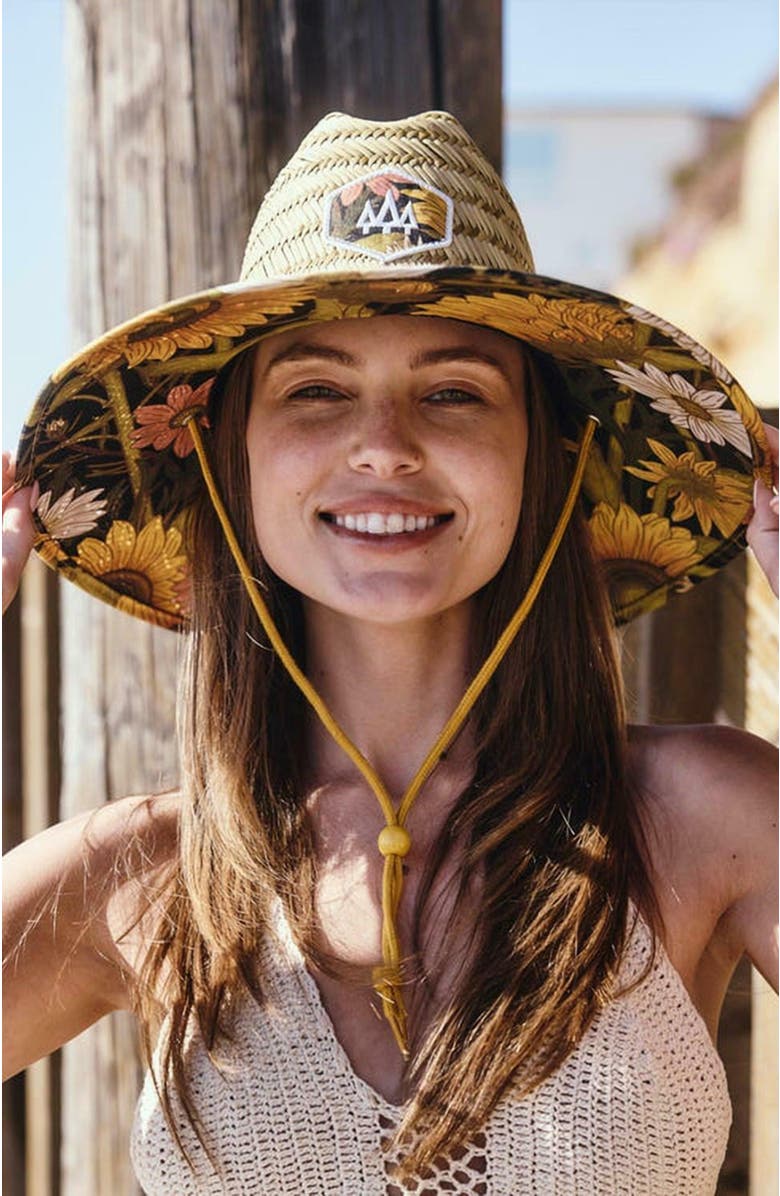 Hemlock Woodstock Straw Lifeguard Hat, Alternate, color, Sunflower