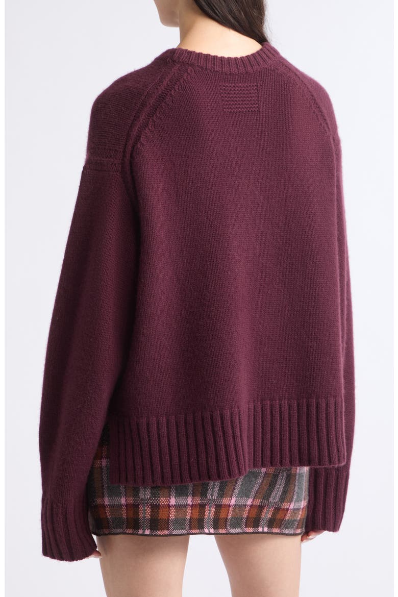 Cozy Cashmere Crewneck Sweater, Alternate, color, FIG