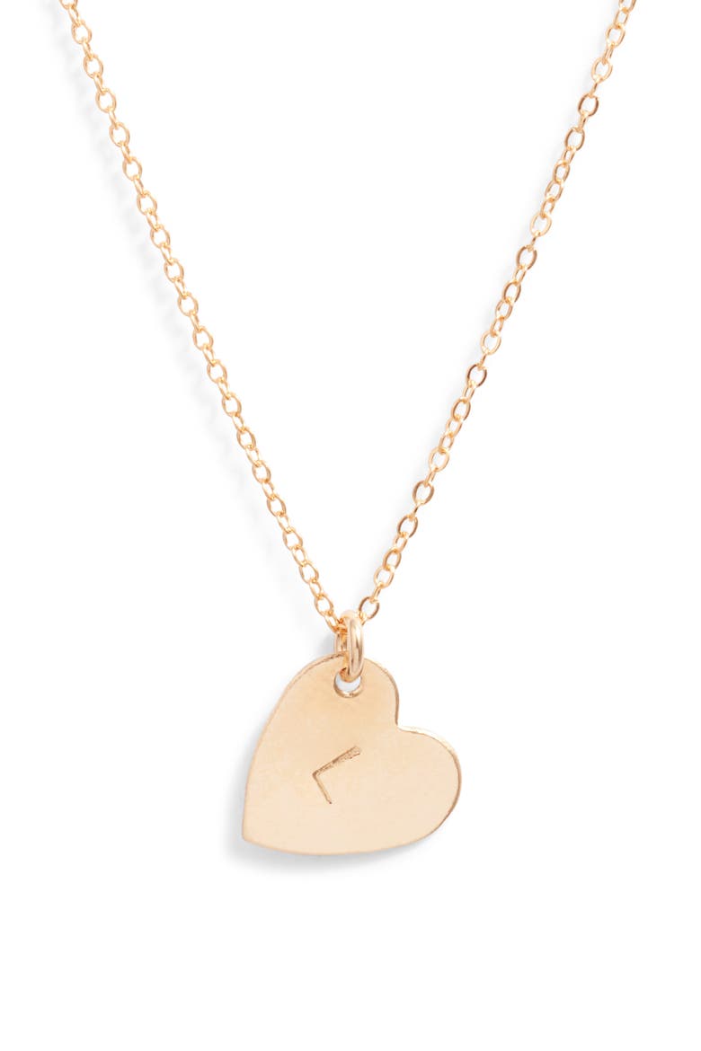 Sophia Initial Heart Pendant Necklace, Main, color, GOLD / L