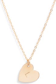 Set & Stones Sophia Initial Heart Pendant Necklace