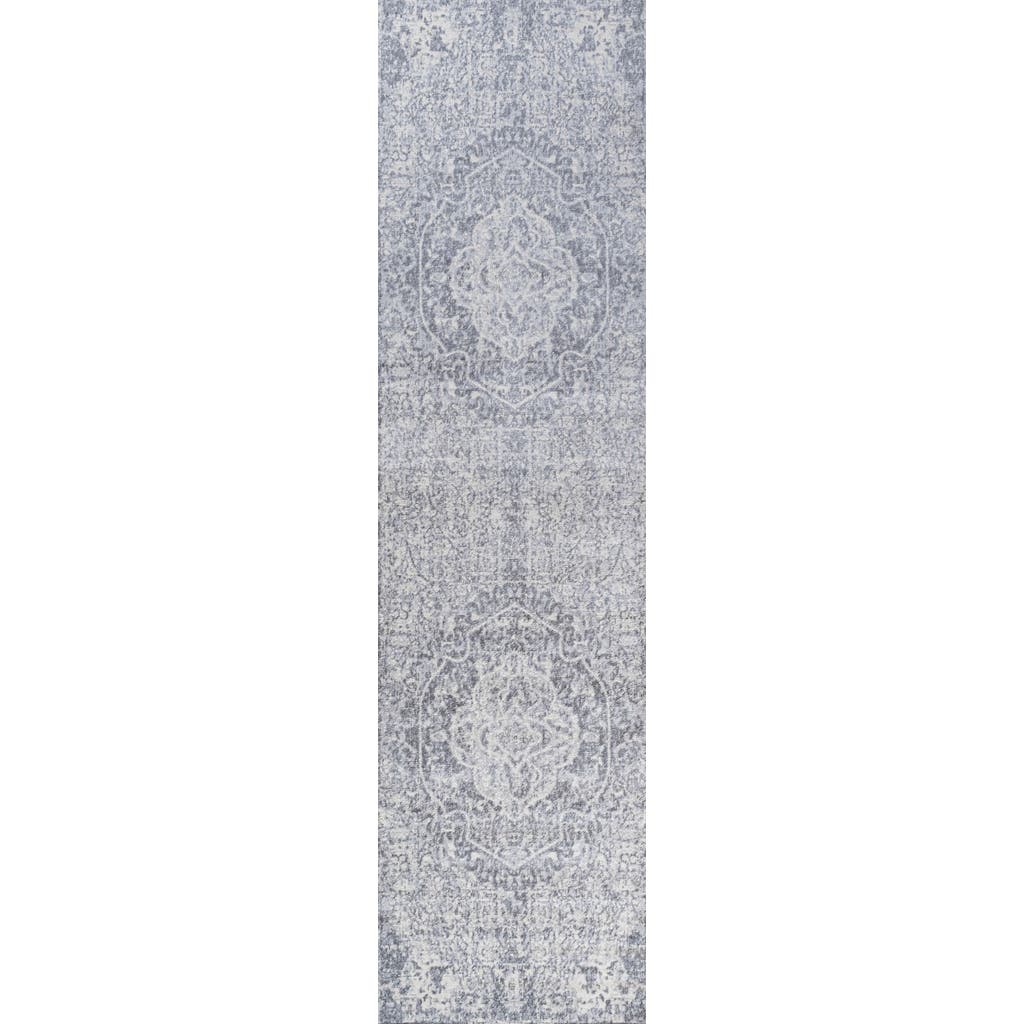 Jonathan Y Modern Persian Vintage Medallion Area Rug In Gray/ivory