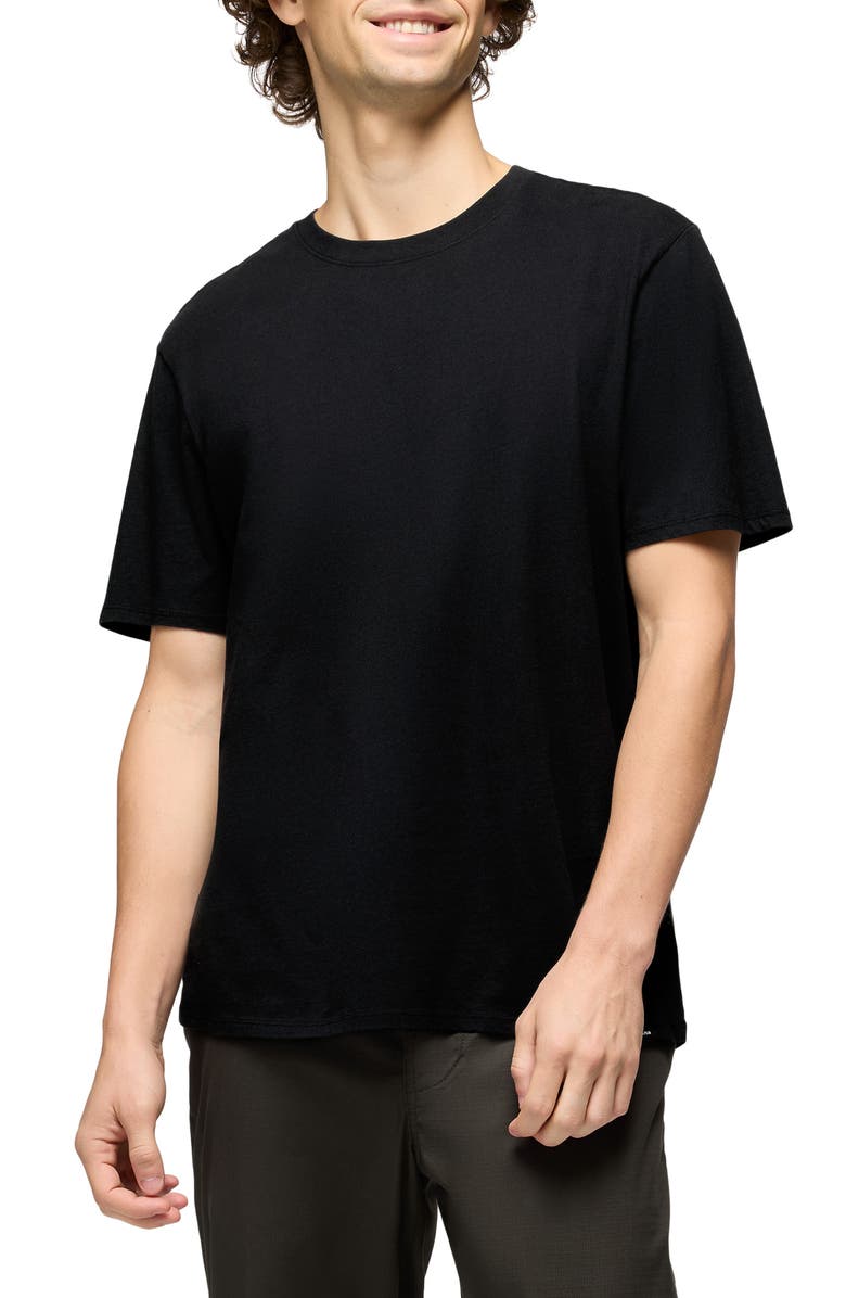 prAna Everyday Short Sleeve Regenerative Organic Cotton T-Shirt, Main, color, Black